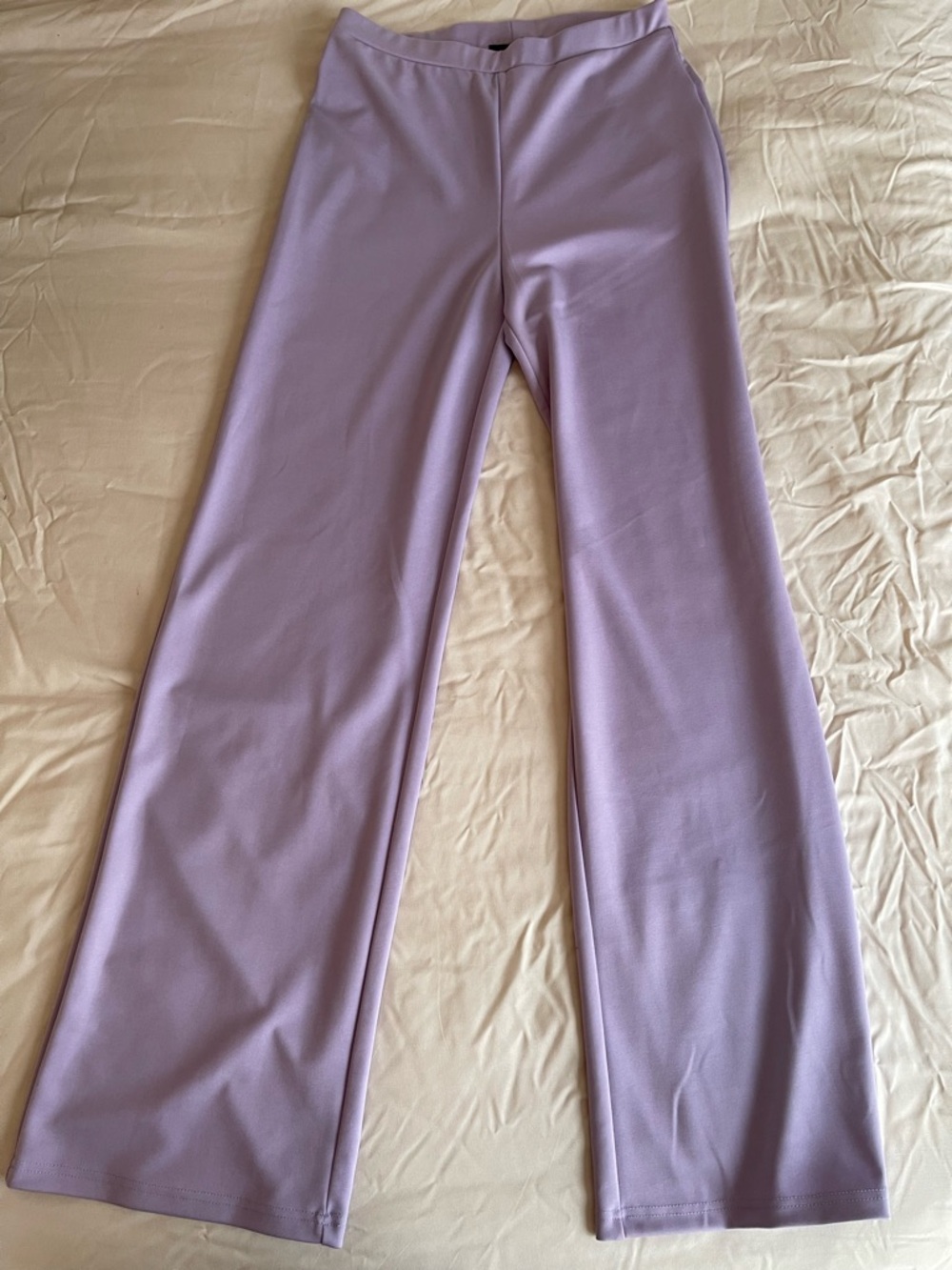 High Waist Lavender Flare Pants - Picture 2 of 6